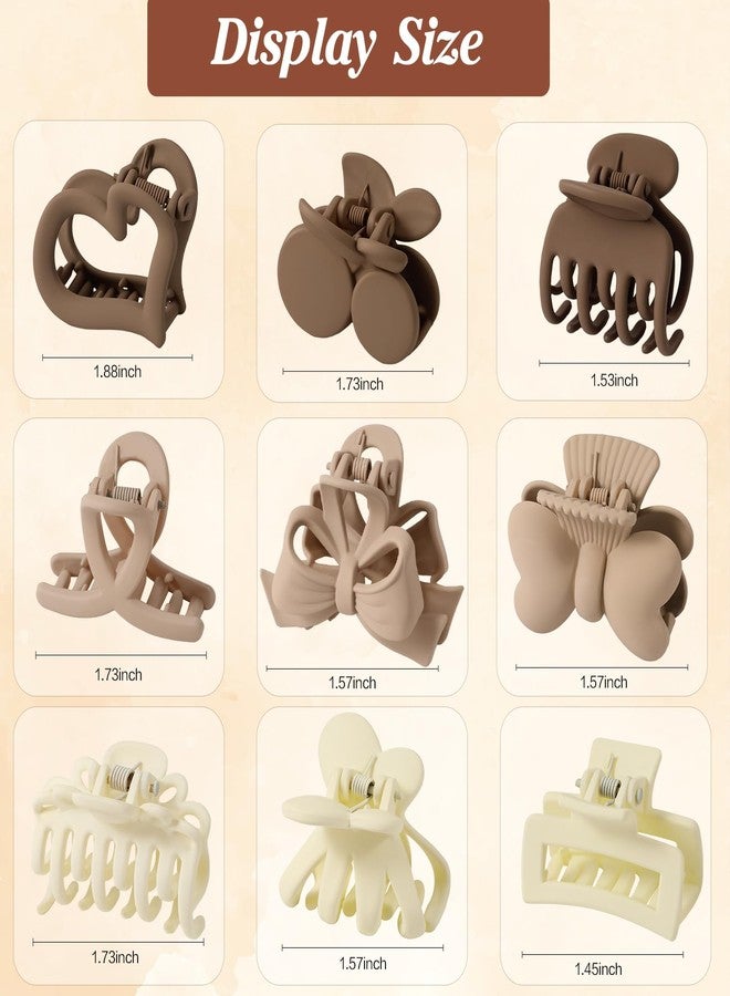 Interesse 9 PCS Small Hair Clips for Toddler Girls, Cute Mini Claw Clips for Thin Fine Hair, 1.5 Inch Matte Tiny Jaw Clips for Women Kids, Strong Hold Non Slip Hair Accessories, Multi-Styles - Image 3